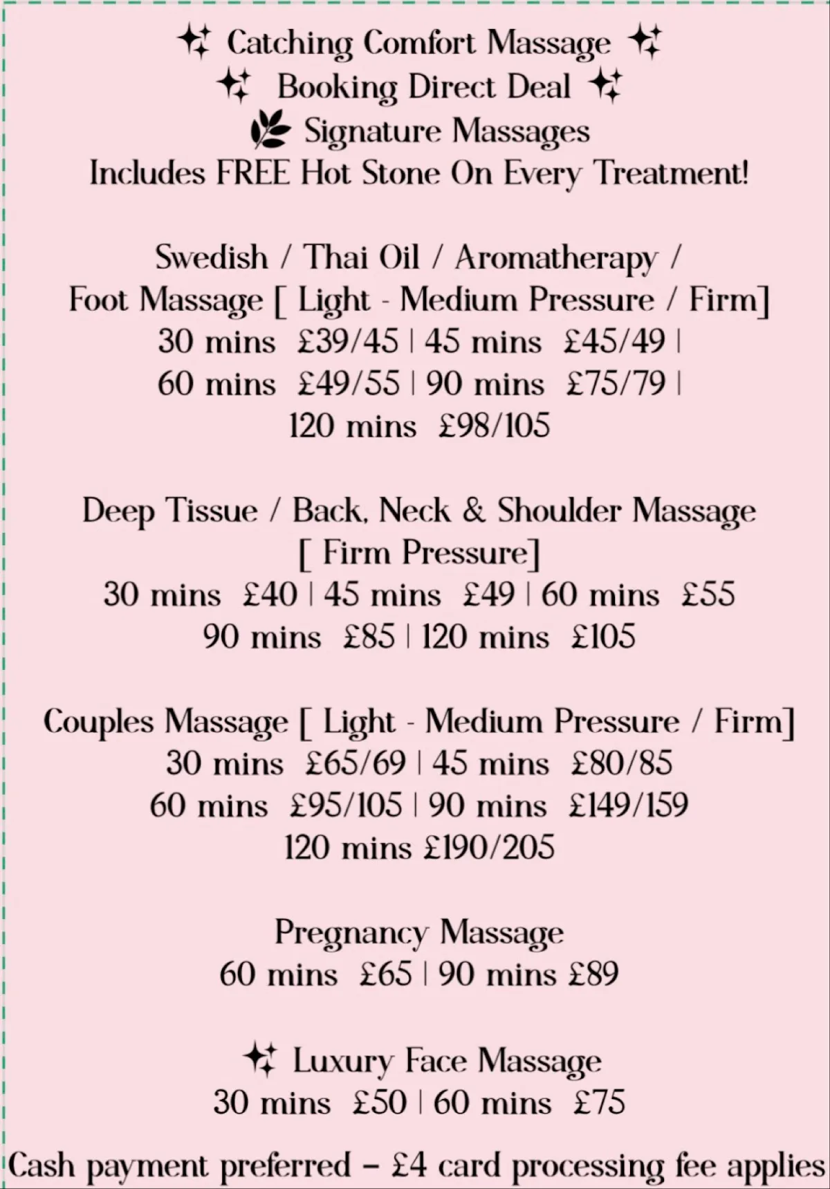 Catching Comfort Massage Shoreditch